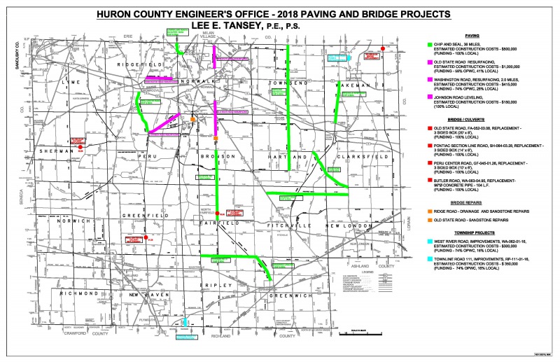 2018 County Projects Map